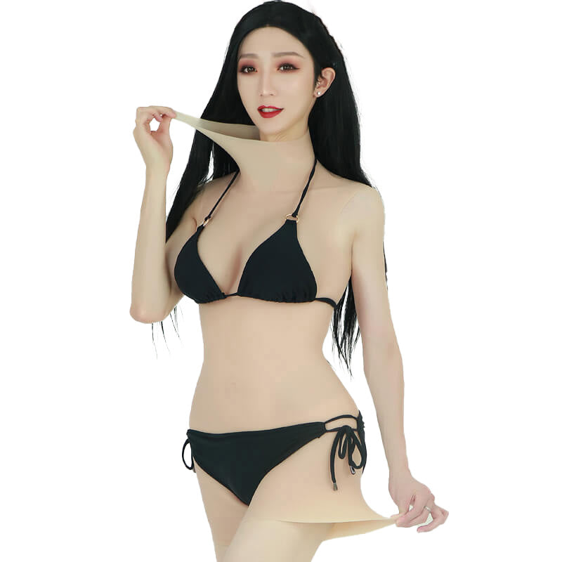 C Cup Silicone Bodysuit with Realistic Breast Forms for Crossdressing, Cosplay & Post-Mastectomy - Aurora Cosplay