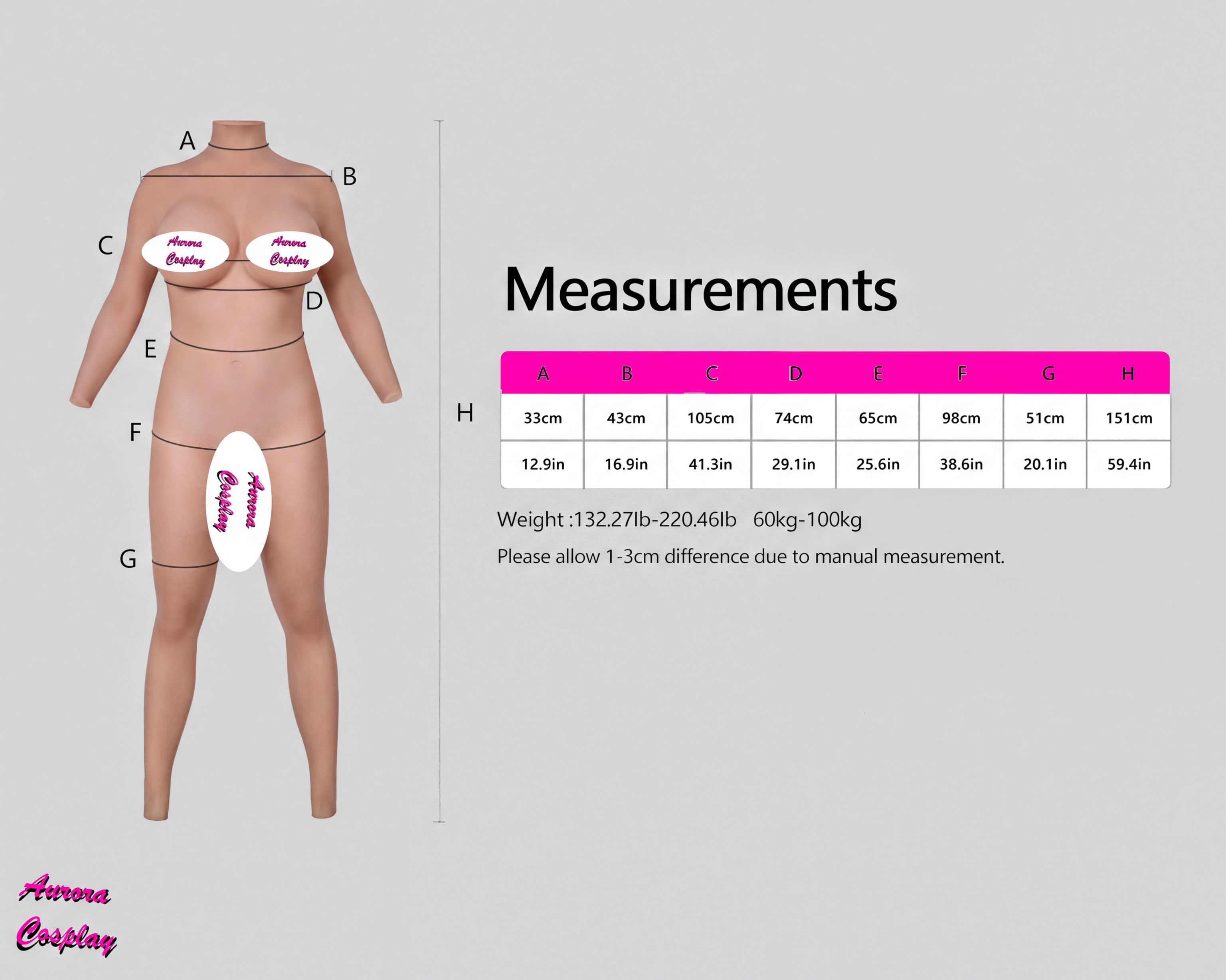 Futanari-Style H Cup Bodysuit with Integrated Dildo - Aurora Cosplay