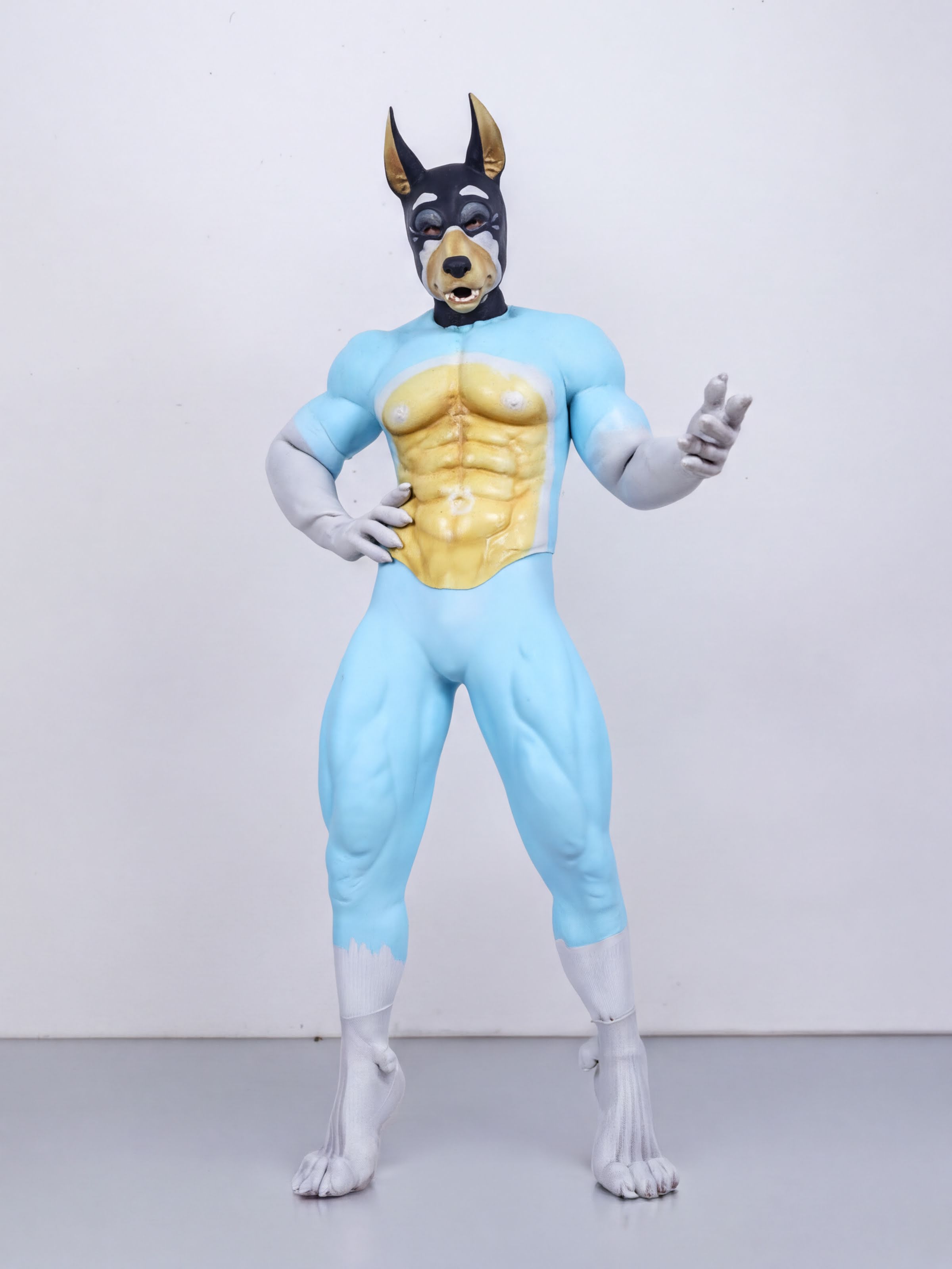 Bandit-Themed Furry Muscle Suit - Stealthy Silicone Fursuit for Cosplay - Aurora Cosplay