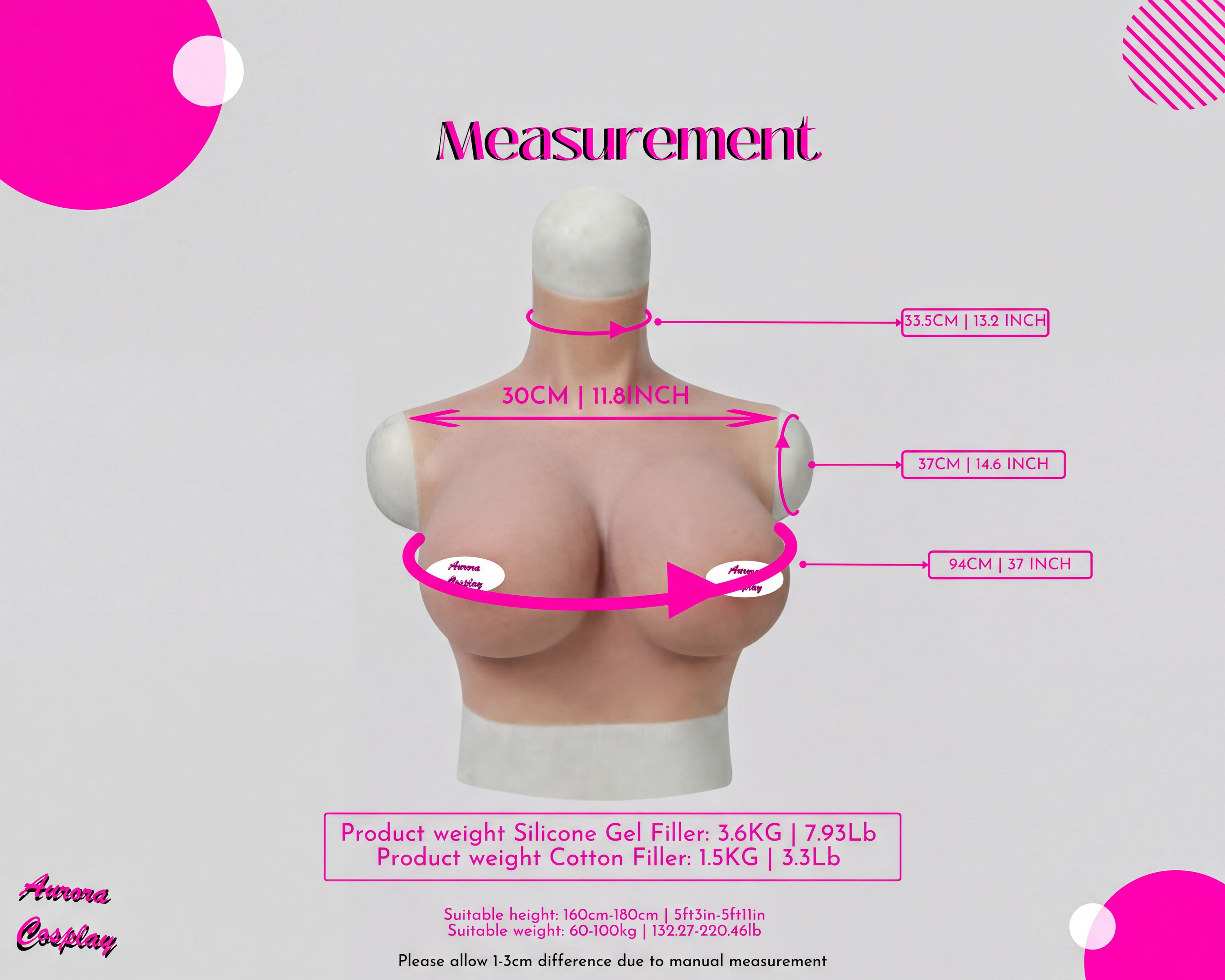 Aurora Cosplay F Cup Breasts With Hollow-out Back for Summer, Gift For Her, Cosplay Gift, F Cup Breast - Aurora Cosplay
