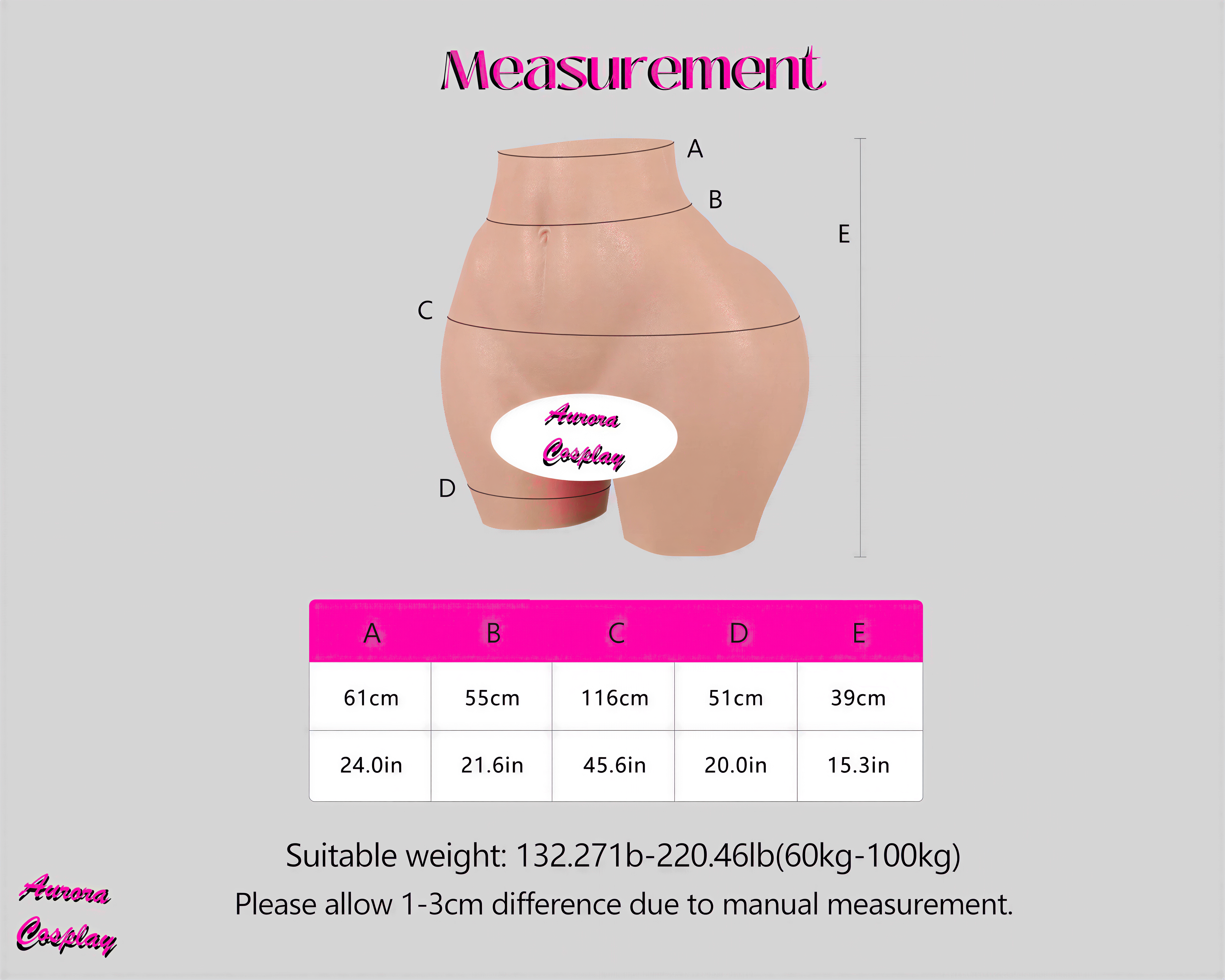 Shakeable Silicone Hip Enhancer Panties with Realistic Feel - Aurora Cosplay