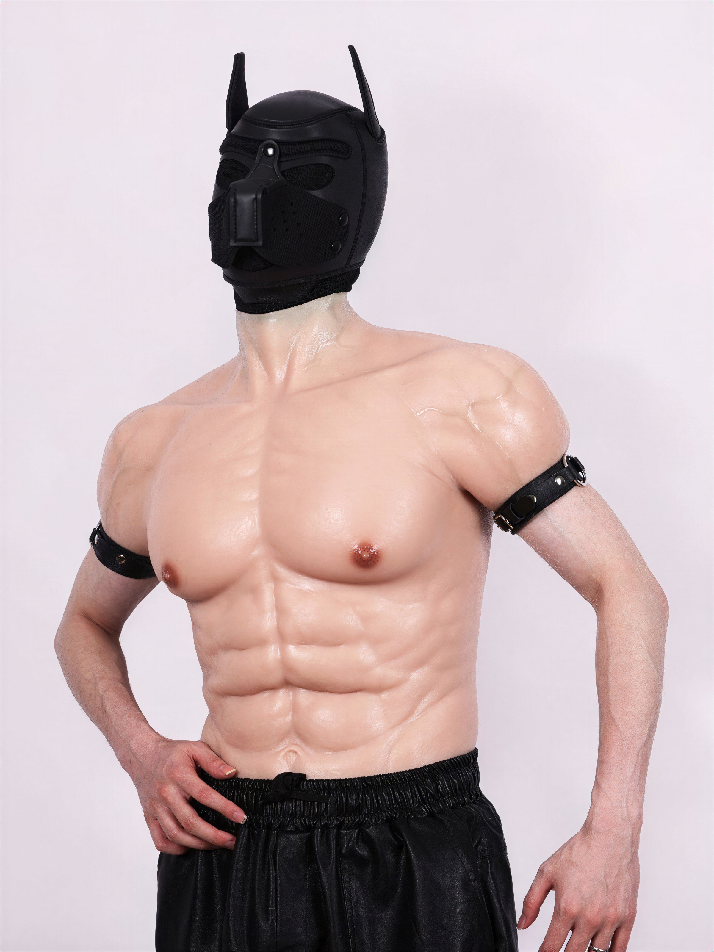 Short-Sleeve Muscle Suit with Convenient Zipper Closure - Aurora Cosplay