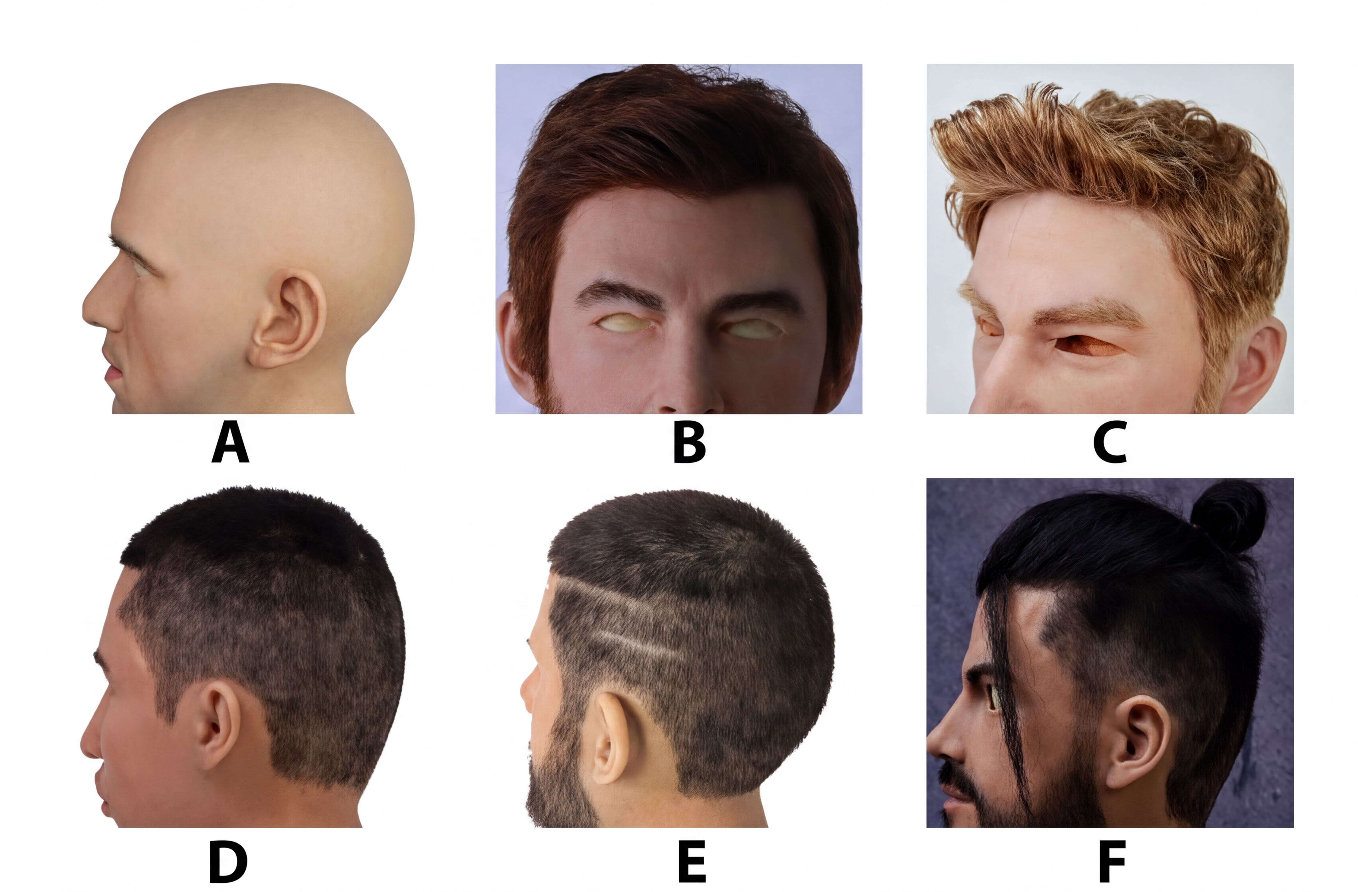 Realistic Male Mask for Cosplay Costumes - Authentic Medical Silicone Realistic Men Mask, cosplay mask - Aurora Cosplay