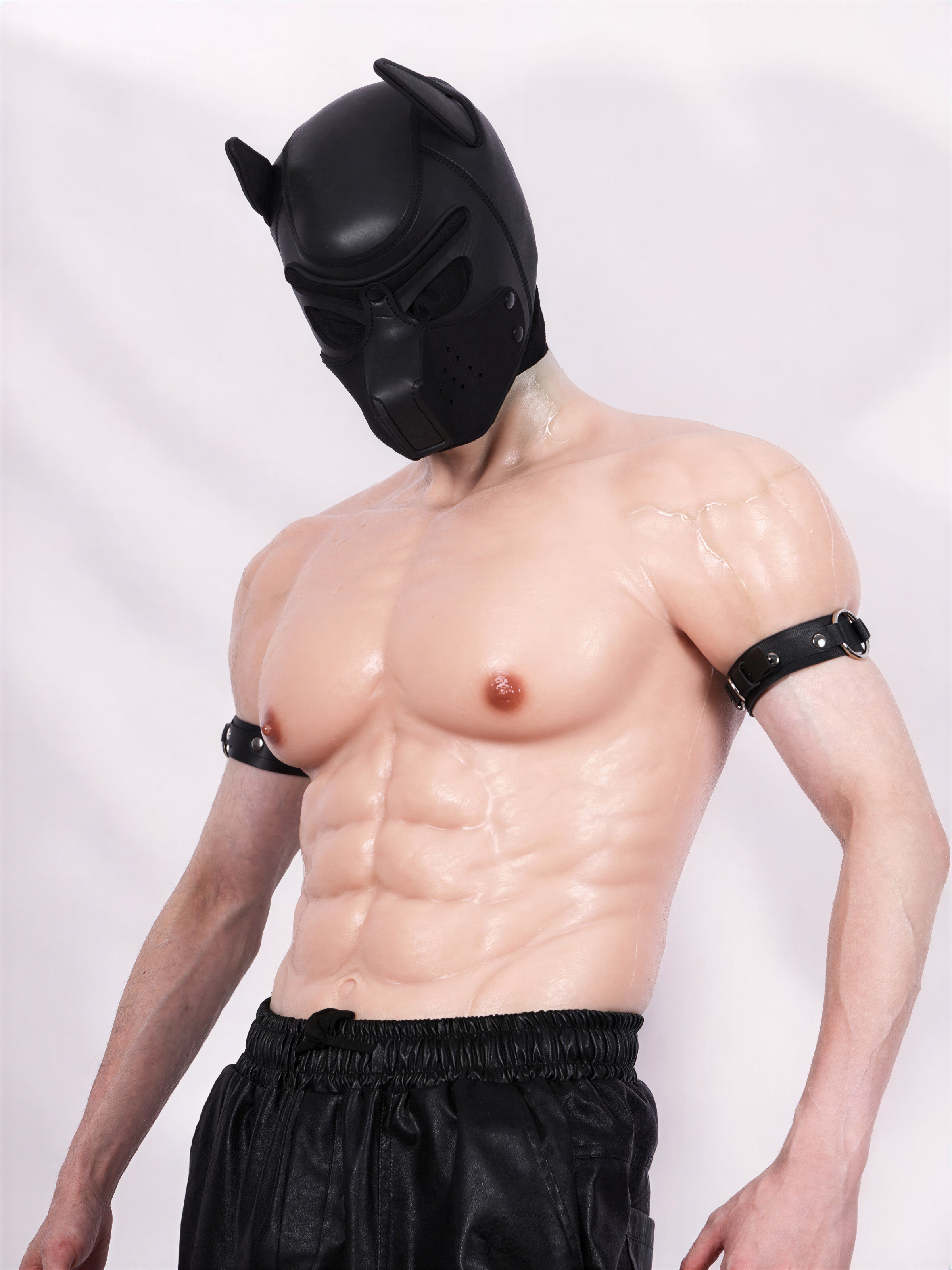 Short-Sleeve Muscle Suit with Convenient Zipper Closure - Aurora Cosplay