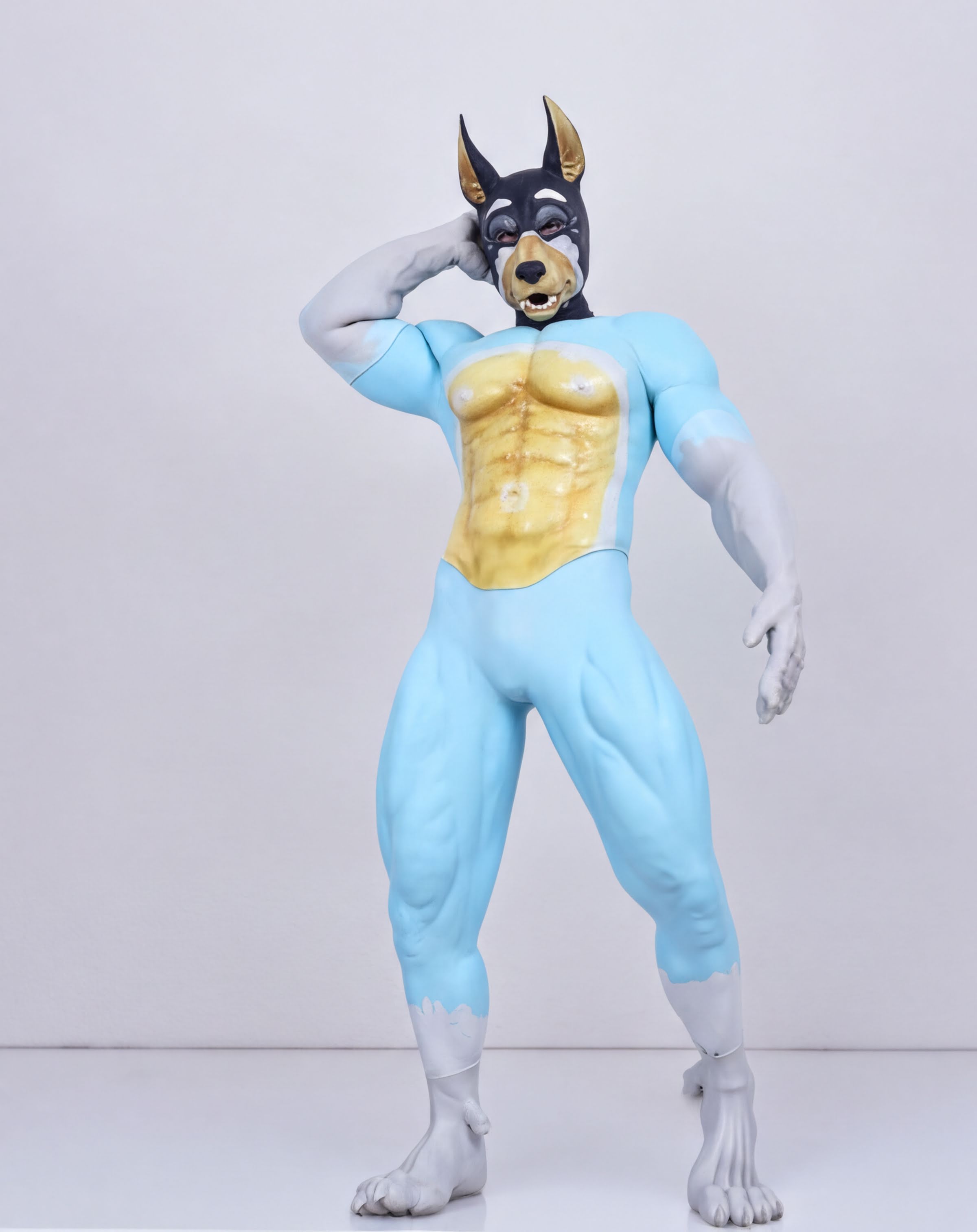 Bandit-Themed Furry Muscle Suit - Stealthy Silicone Fursuit for Cosplay - Aurora Cosplay