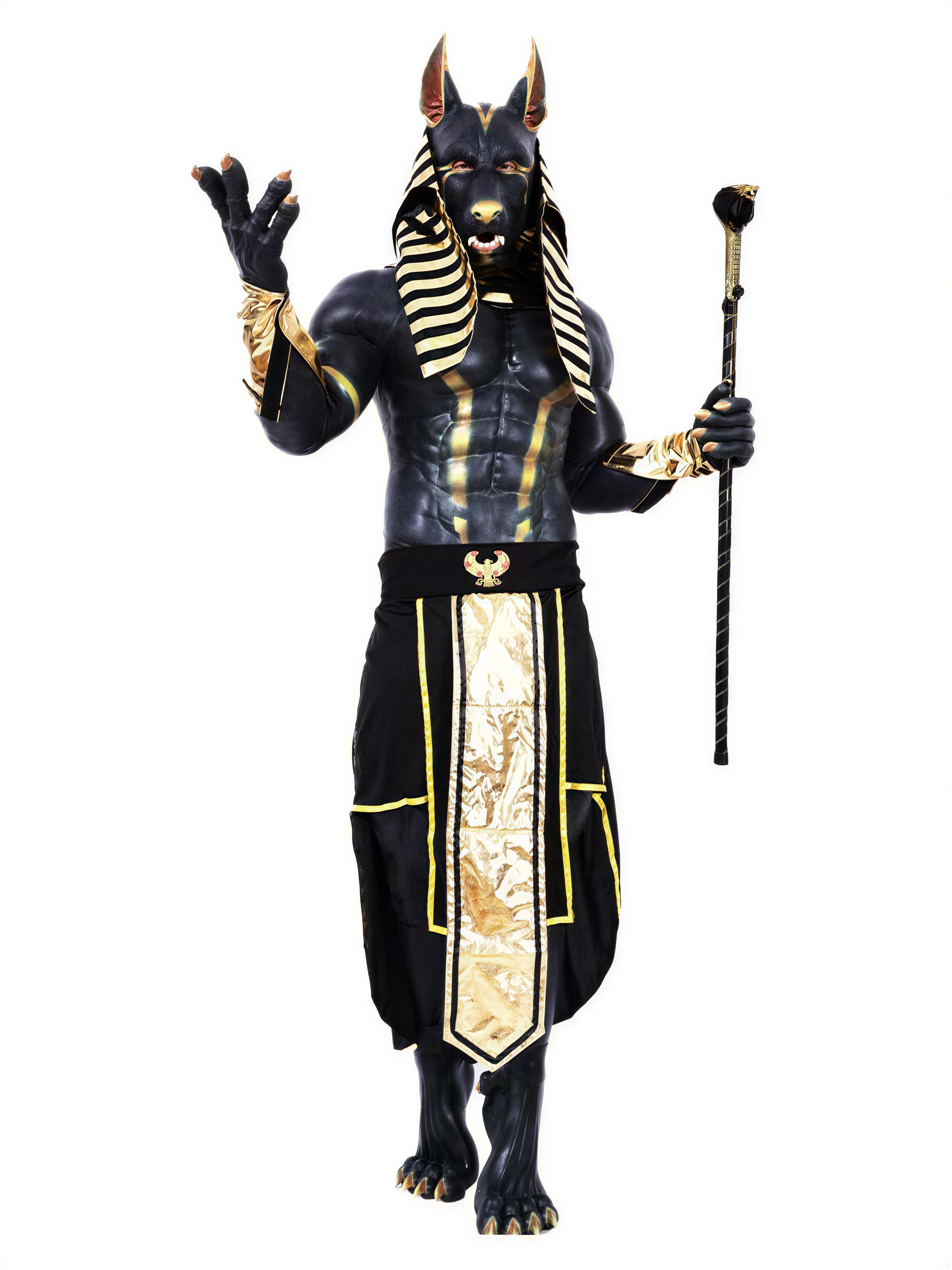 Anubis Fursuit Muscle Petsuit in Silicone: Ultimate Cosplay Set - Aurora Cosplay