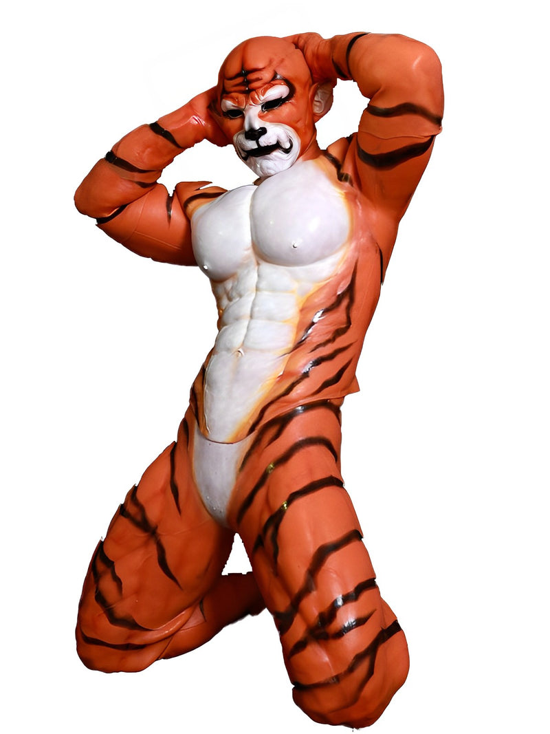 Fierce Tiger Fursuit: Silicone Muscle Suit for Predator Cosplay - Aurora Cosplay