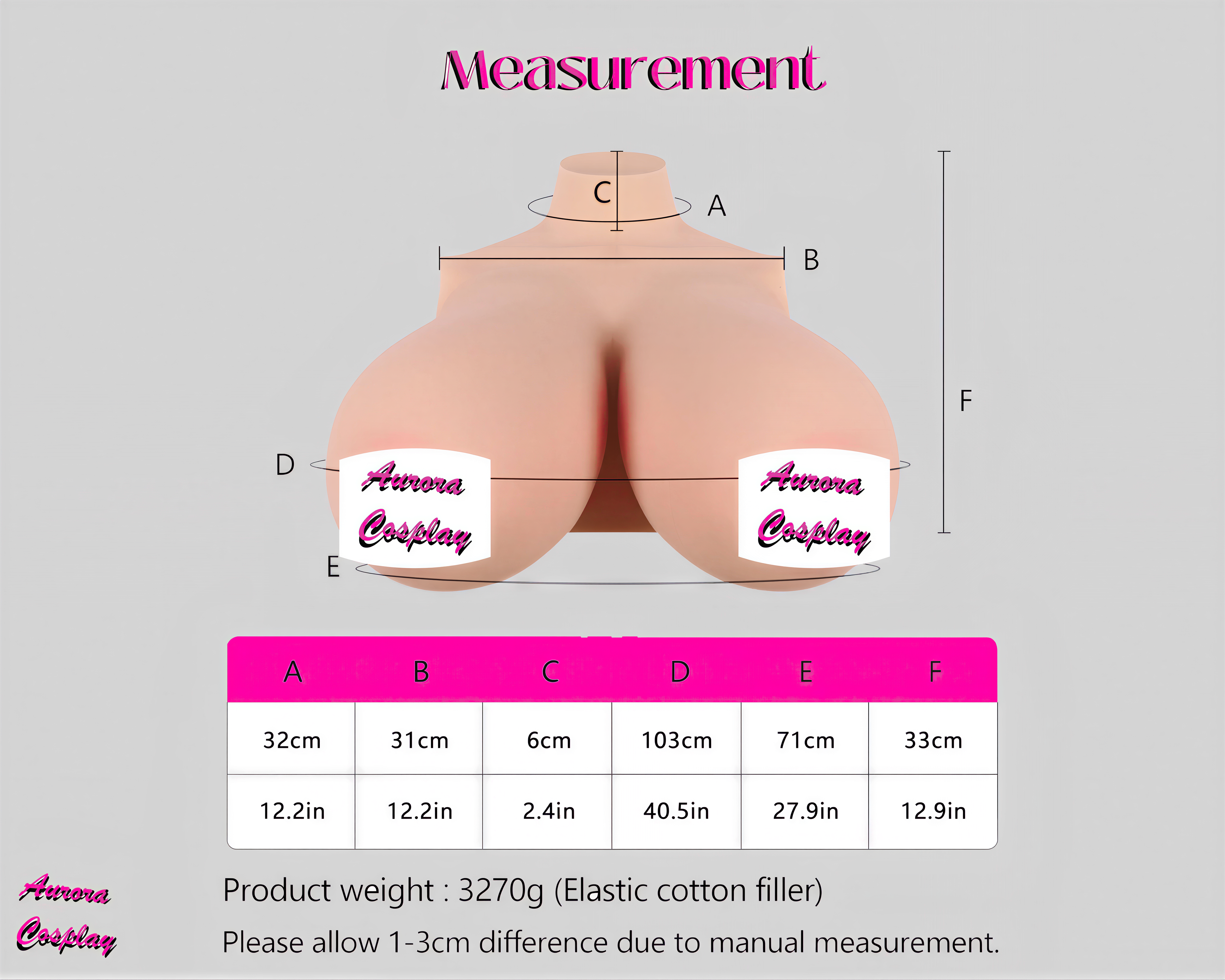 Anime-Inspired Comic Busty Silicone Breast Forms for Cosplay Enthusiasts - Aurora Cosplay