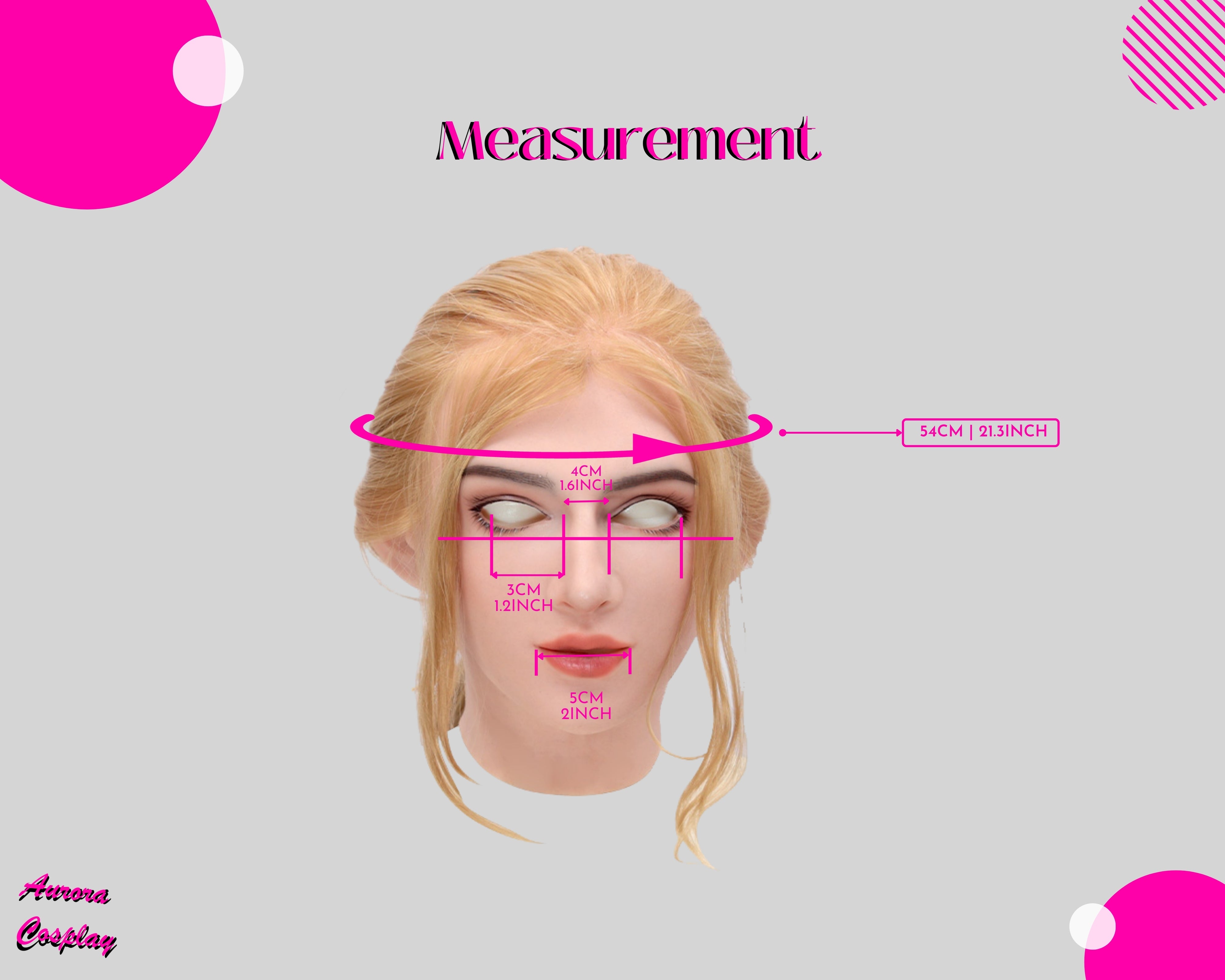 Realistic Female Silicone Mask with Hair – Lifelike Design