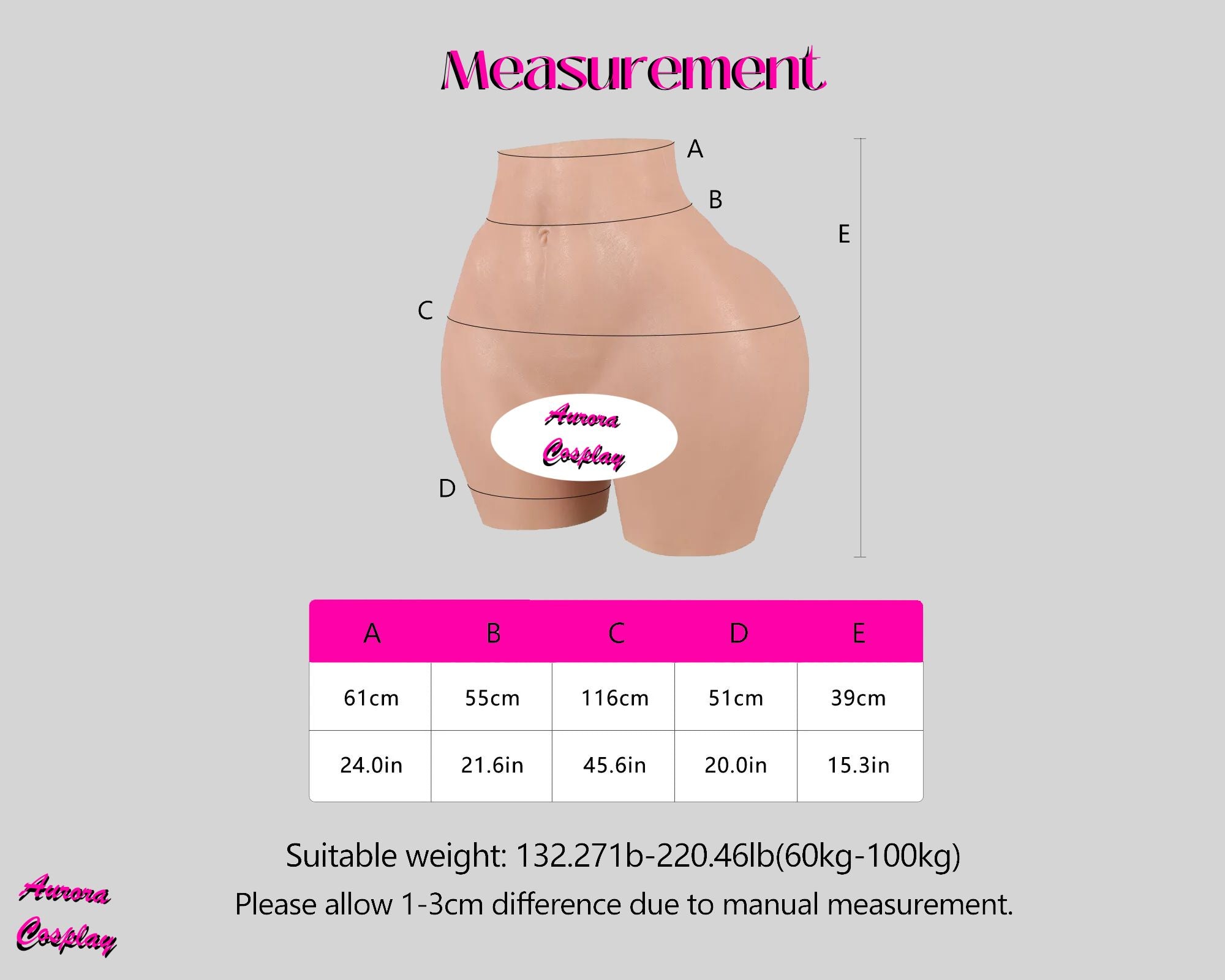 Shakeable Silicone Hip Enhancer Panties with Realistic Feel - Aurora Cosplay