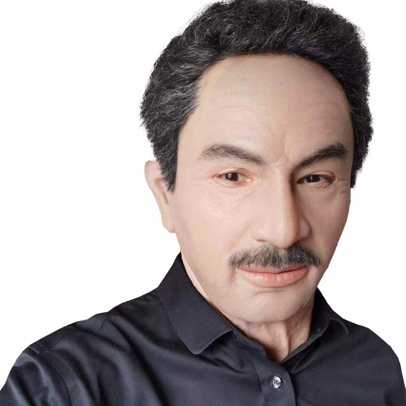 Handmade Premium Realistic Middle Aged Realistic Mask For Cosplay - Authentic Medical Silicone Realistic Men Mask Silicon Accessories - Aurora Cosplay
