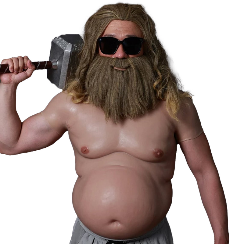 Silicon Accessories Gift Idea, Authentic Silicone Realistic Upper Body Suit With A Big Beer Belly For Cosplay - Fake Body Suit For Cosplays - Aurora Cosplay