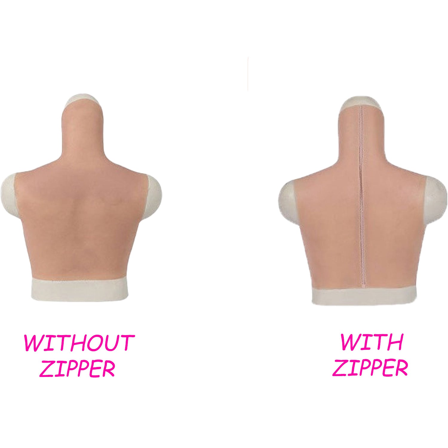 Breast with Zipper Silicon Crossdressing Realistic Breast Forms With Zipper Cosplay - Fake Breast For Cosplay-Silicon Made Women Accessories - Aurora Cosplay