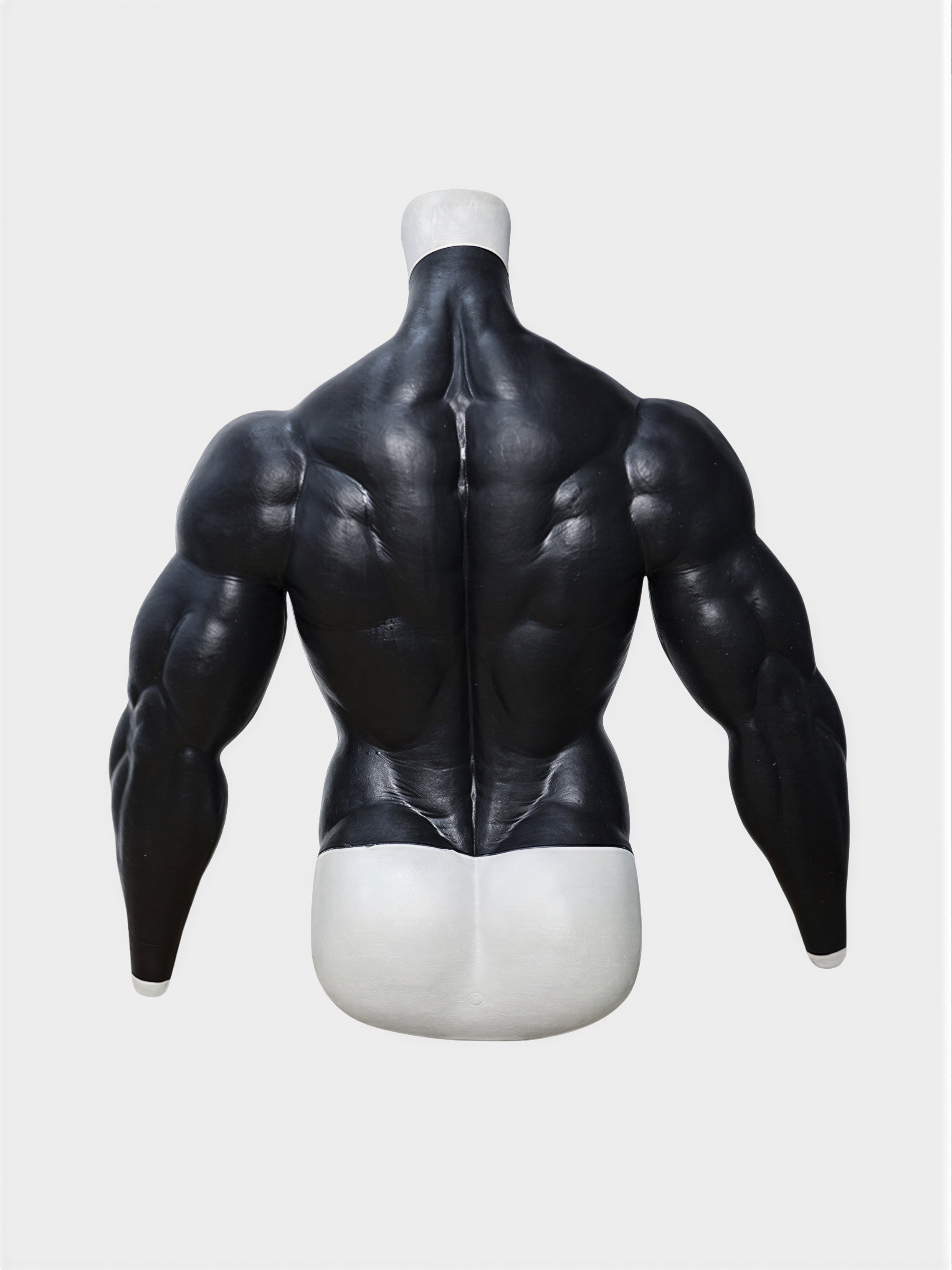 Black Upper Body Muscle Suit With Arms For Cosplay - Medical Silicon Made Muscular Body Suit - Cosplay Accessories For Men - Aurora Cosplay