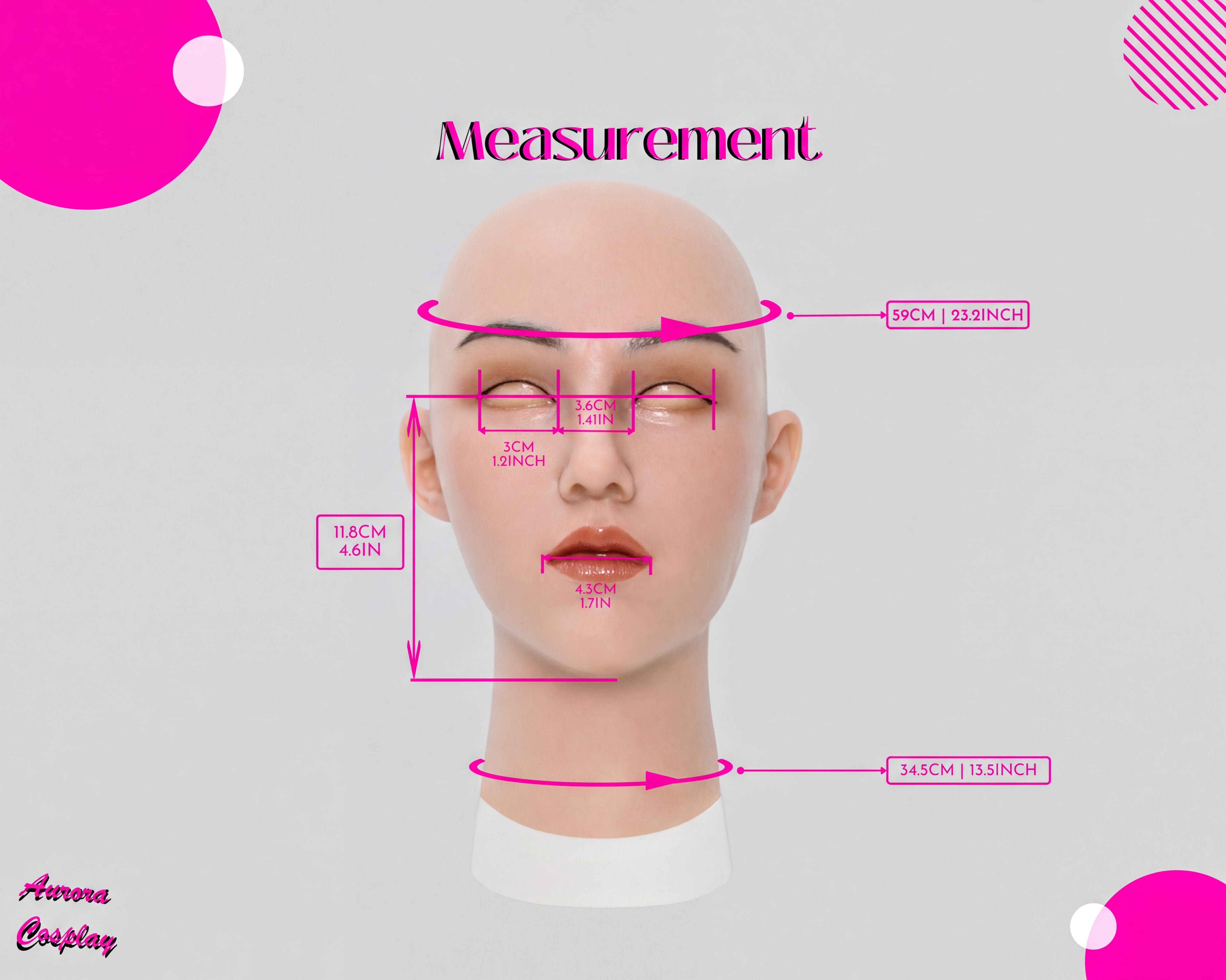 Premium Realistic Female Mask For Cosplay - High Quality Silicon Realistic Female Mask - Funny Mask Super Soft Silicone Cosplay Mask - Aurora Cosplay