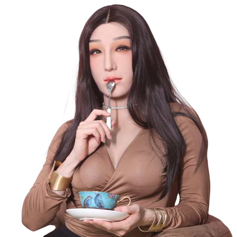 Hyper-Realistic Feminine Silicone Mask, Delicate Female Facial Mold, Lifelike Feminist Inspired Face Cover - Aurora Cosplay