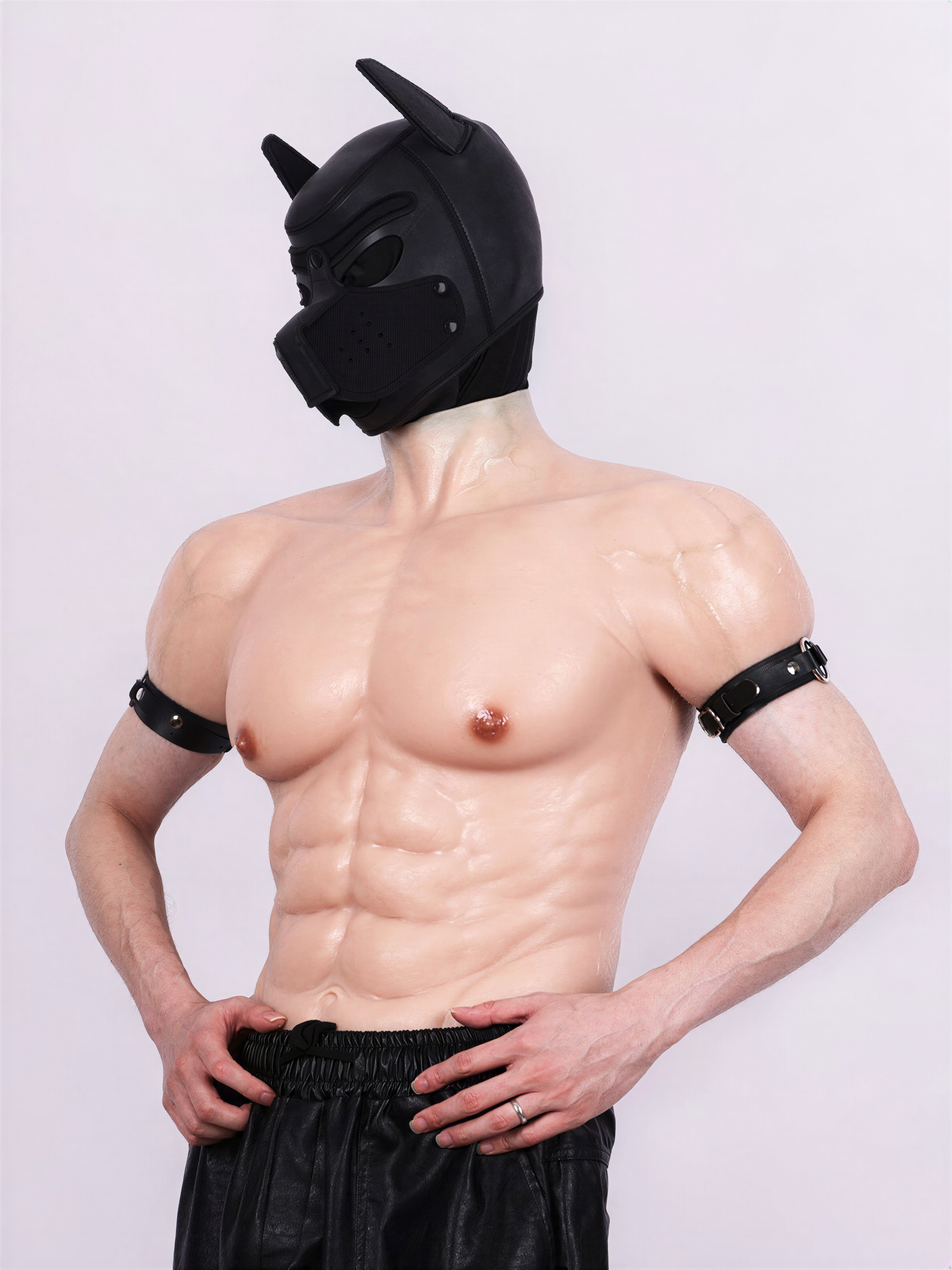 Short-Sleeve Muscle Suit with Convenient Zipper Closure - Aurora Cosplay