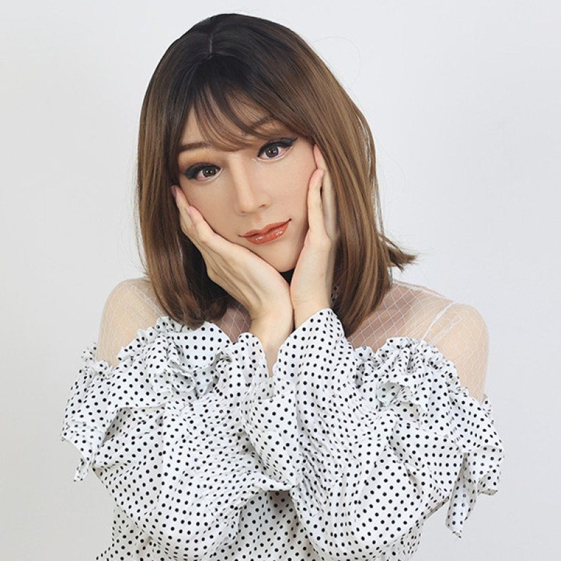 Aurora Cosplay Handsome Human Face Silicone Mask - Ultra-Light, Versatile, for Cosplay and Doll Face Molding - Aurora Cosplay