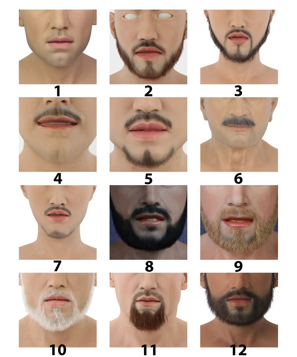 Realistic Male Mask for Cosplay Costumes - Authentic Medical Silicone Realistic Men Mask, cosplay mask - Aurora Cosplay