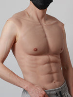 Aurora Cosplay Men’s Silicone Muscle Vest - Realistic Chest Enhancer for Film & Theatre - Aurora Cosplay