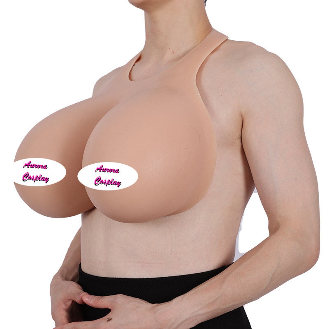 Silicone H Cup Backless Breast Forms | Silicone Prosthetics | For Crossplay MTF, Drag Queens - Aurora Cosplay