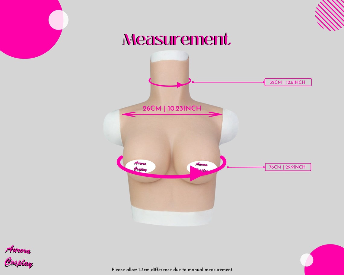Handmade ,Fake breast, Artificial breast, Silicon fake breast, Prosthesis mastectomy, False breasts, Gift Ideas For Her - Aurora Cosplay
