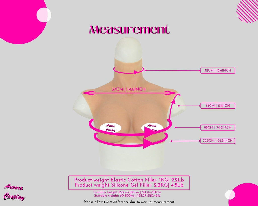 D-Cup Silicone Breasts - Ideal Prosthetic for Various Needs