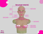 Mask Female with Breast Foam Silicone Mask Cosplay, Handmade and Hand Decorated Female Mask, Mask with Breast, Femine Mask - Aurora Cosplay