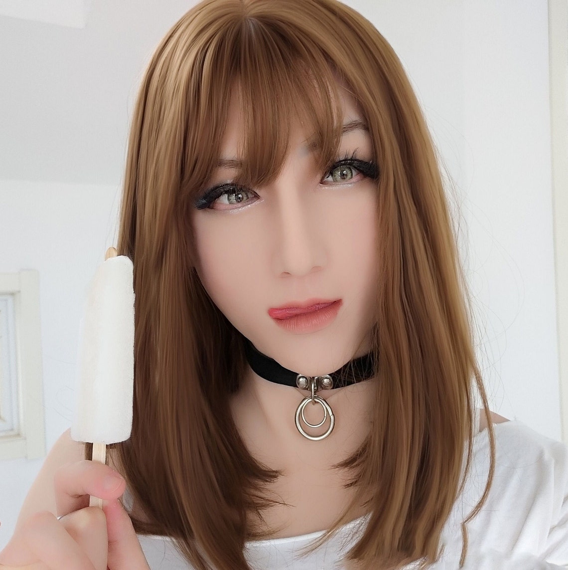 Aurora Cosplay's Cute Feminine Doll Head Silicone Mask, Cute feminism Face Mask, Super Cute female Face Mold, Cosplay mask - Aurora Cosplay