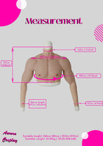 Premium Silicone Fake Muscle Suit for Cosplayer With Arm Male - Silicone Artificial Realistic Chest Muscle Suit - Cosplay Accessories - Aurora Cosplay
