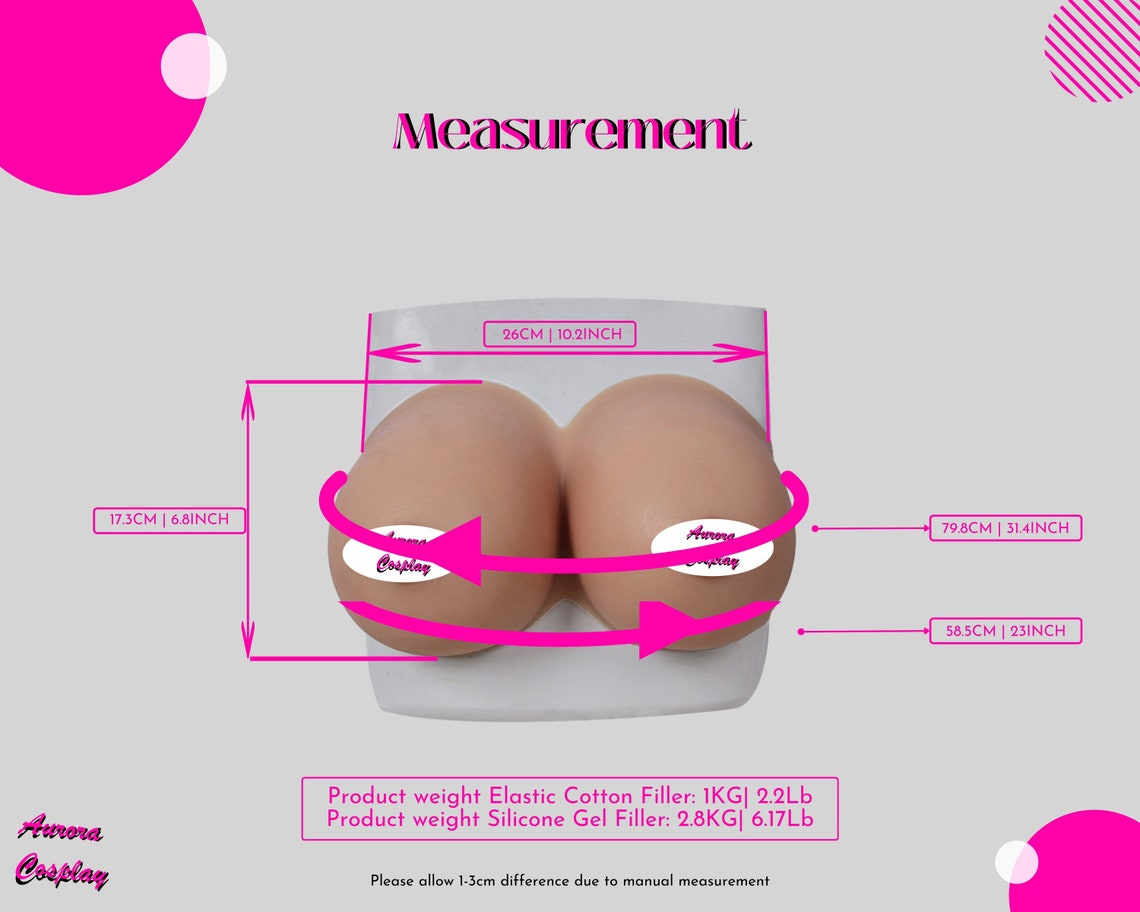 Silicone Realistic New Style G Cup Tube Breast For Cosplay - Fake Breast Crossdressing - Handmade Product - Top Breast Forms - Aurora Cosplay