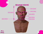 Aurora Cosplay's Handmade Realistic Black Skin Male Mask - High Quality Medical Silicone, Ideal for Cosplay and Cross-dressing - Aurora Cosplay