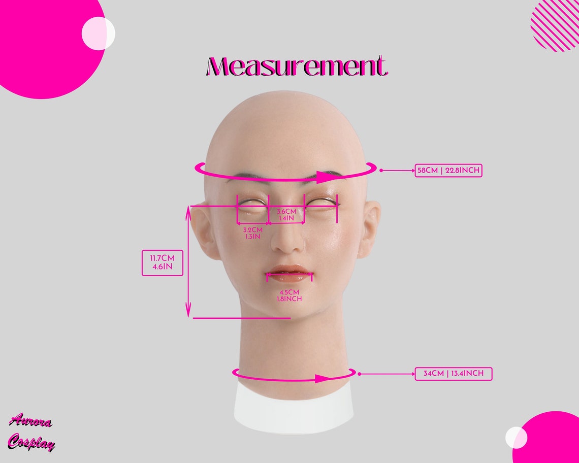 Beautiful Handmade Face Mask, Silicone Face Mask, Ultra-Light Clay Face Mold, Human Face Mold, Face Mold - Aurora Cosplay