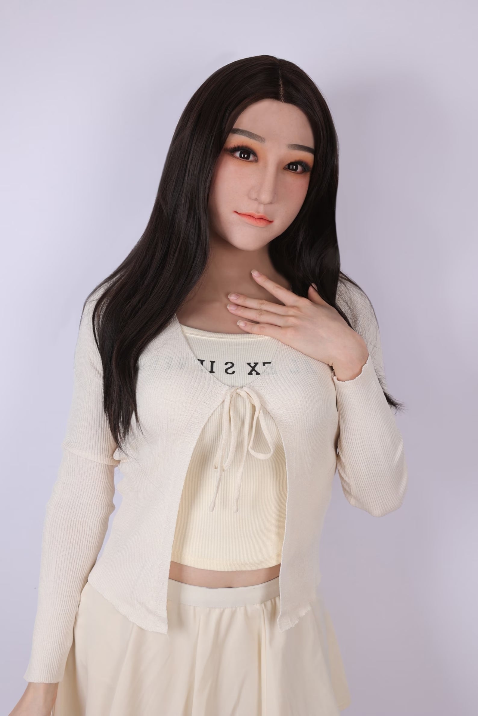 Hyper-Realistic Feminine Silicone Mask, Delicate Female Facial Mold, Lifelike Feminist Inspired Face Cover - Aurora Cosplay