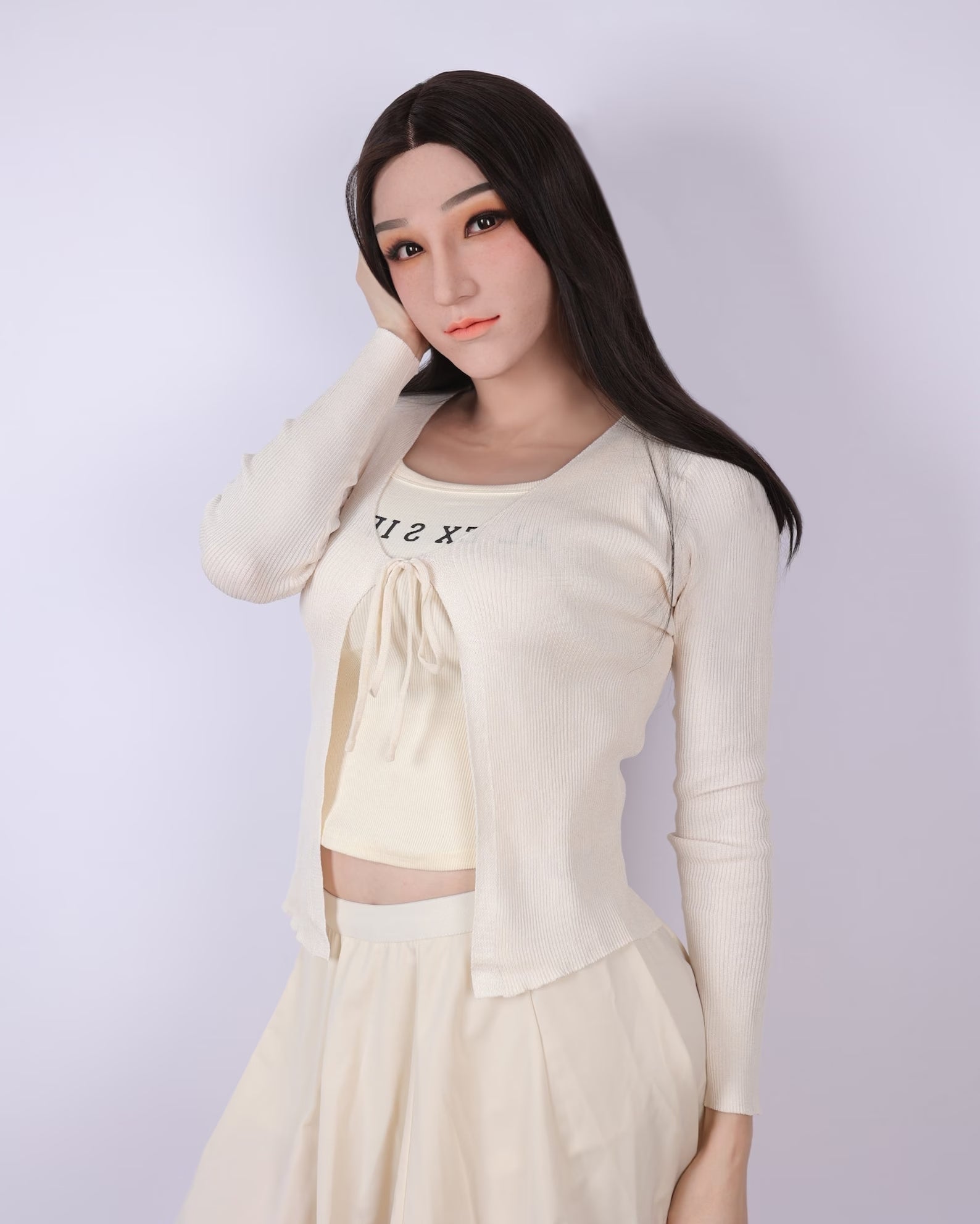 Hyper-Realistic Feminine Silicone Mask, Delicate Female Facial Mold, Lifelike Feminist Inspired Face Cover - Aurora Cosplay
