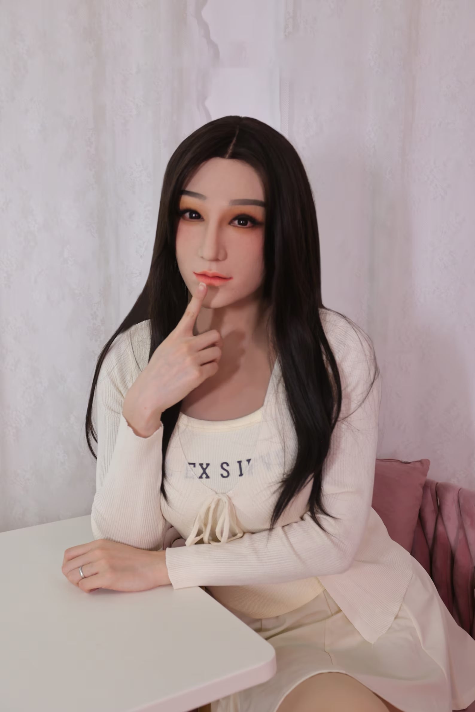 Hyper-Realistic Feminine Silicone Mask, Delicate Female Facial Mold, Lifelike Feminist Inspired Face Cover - Aurora Cosplay
