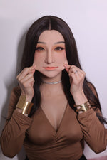 Hyper-Realistic Feminine Silicone Mask, Delicate Female Facial Mold, Lifelike Feminist Inspired Face Cover - Aurora Cosplay