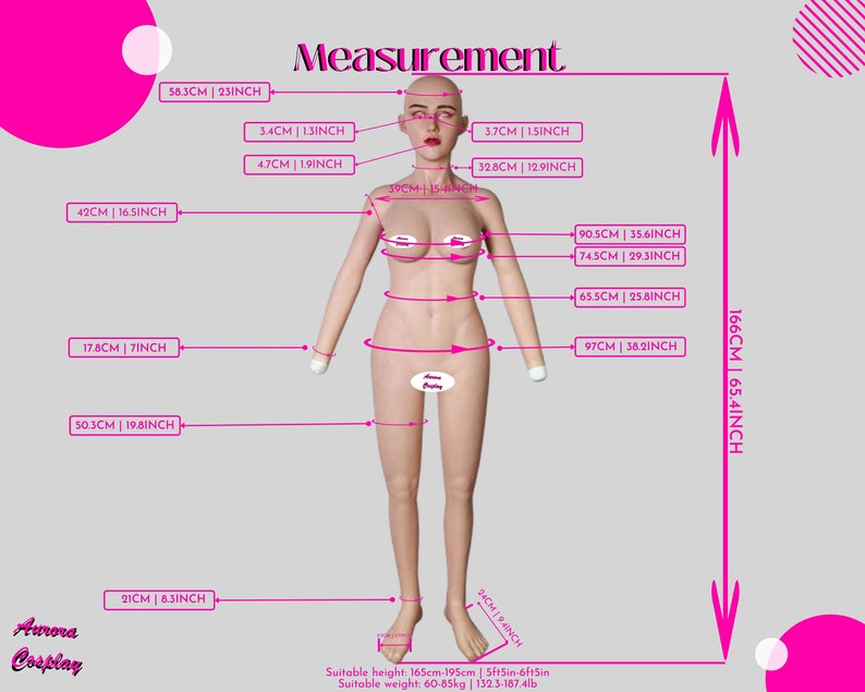 Aurora Cosplay May Suit with Arms and Feet Realistic Silicone bodysuit, Prosthetic breast, Prosthetic for Mastectomy, Cosplay - Aurora Cosplay