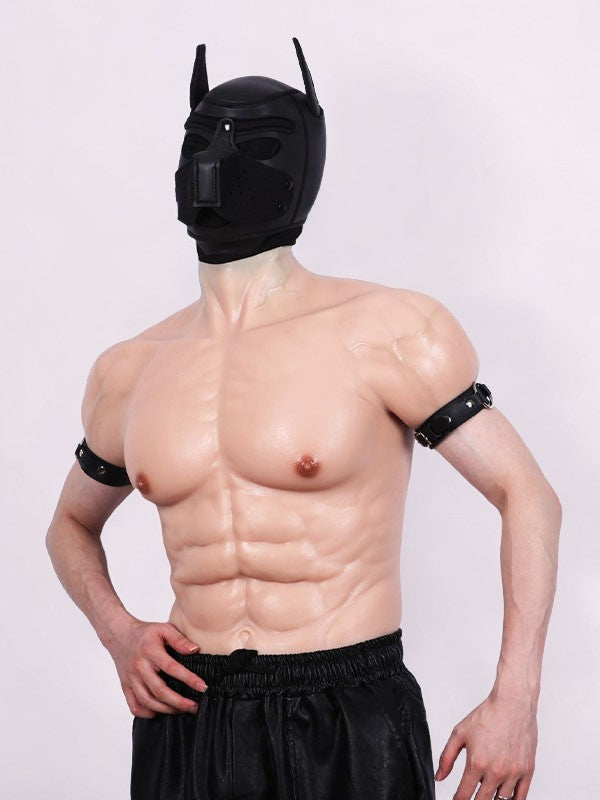 Short-Sleeve Muscle Suit with Convenient Zipper Closure - Aurora Cosplay