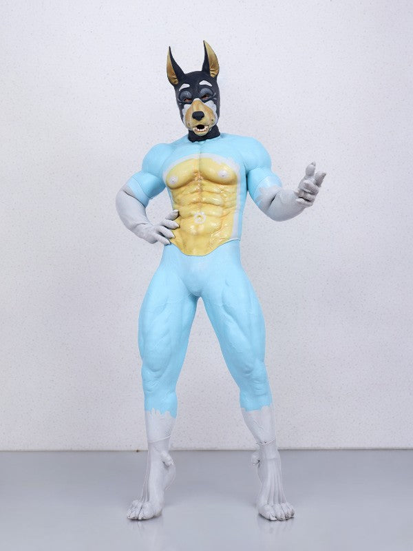 Bandit-Themed Furry Muscle Suit - Stealthy Silicone Fursuit for Cosplay - Aurora Cosplay
