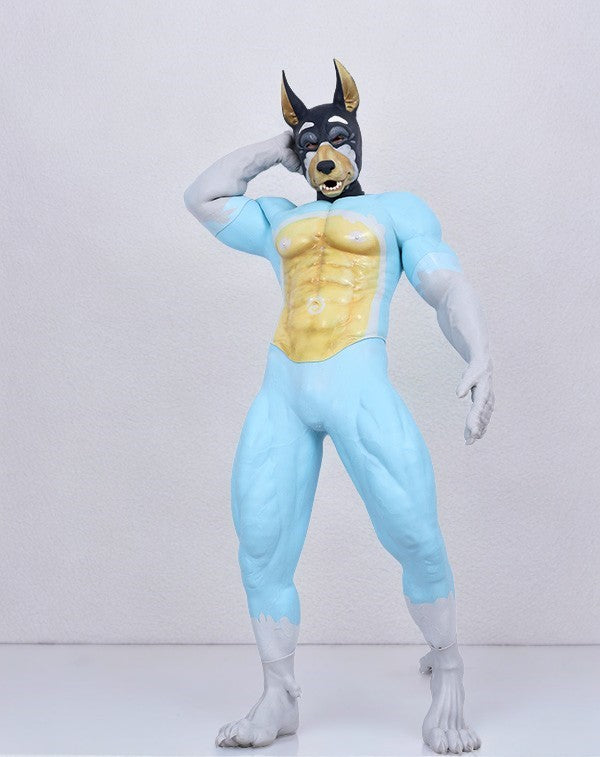 Bandit-Themed Furry Muscle Suit - Stealthy Silicone Fursuit for Cosplay - Aurora Cosplay