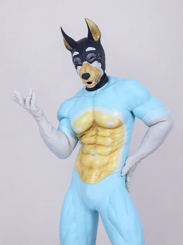 Bandit-Themed Furry Muscle Suit - Stealthy Silicone Fursuit for Cosplay - Aurora Cosplay