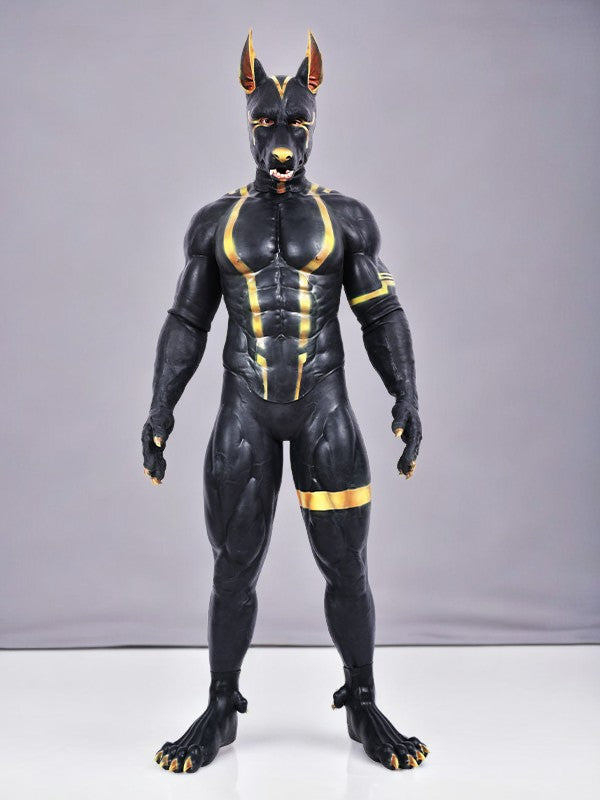 Anubis Fursuit Muscle Petsuit in Silicone: Ultimate Cosplay Set - Aurora Cosplay