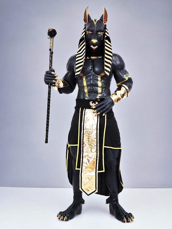 Anubis Fursuit Muscle Petsuit in Silicone: Ultimate Cosplay Set - Aurora Cosplay