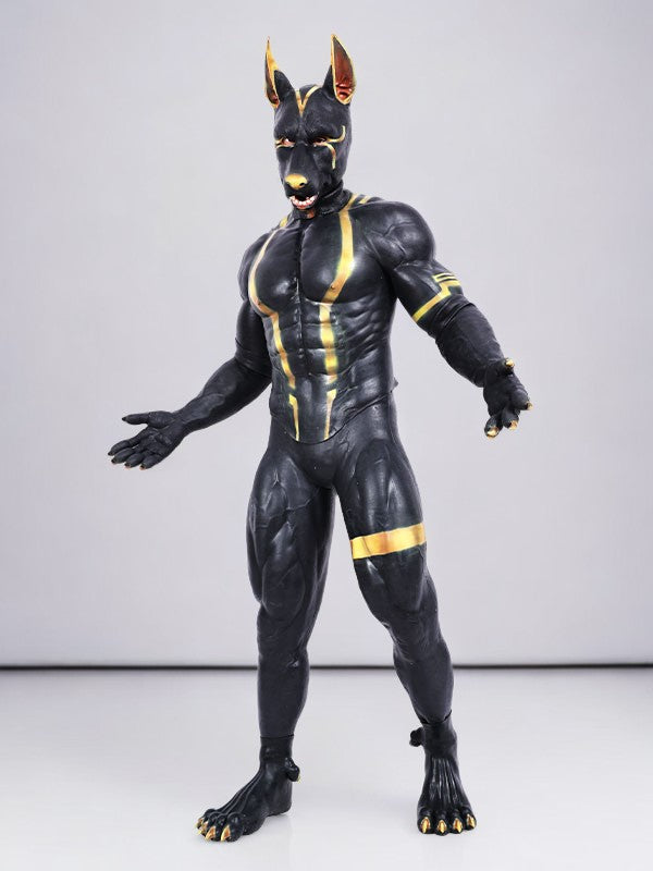 Anubis Fursuit Muscle Petsuit in Silicone: Ultimate Cosplay Set - Aurora Cosplay