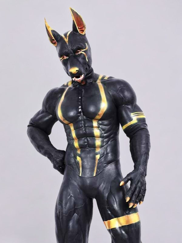 Anubis Fursuit Muscle Petsuit in Silicone: Ultimate Cosplay Set - Aurora Cosplay