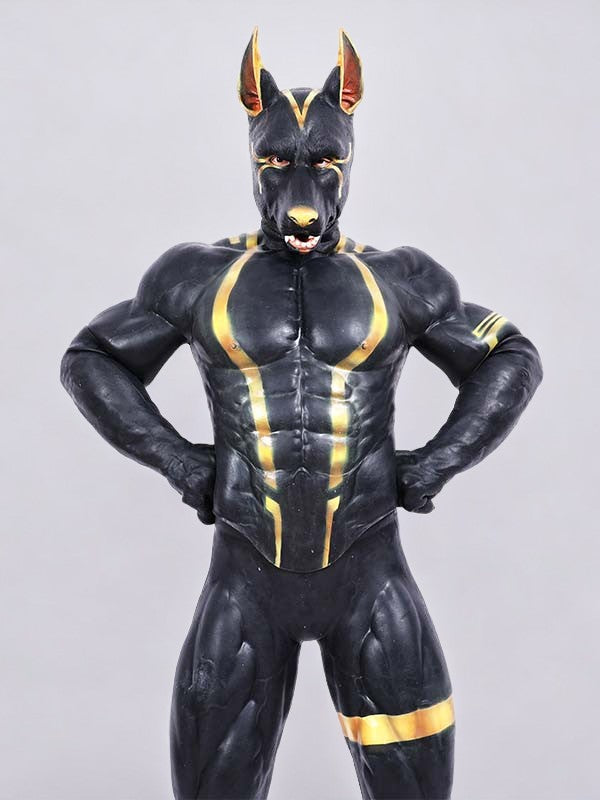 Anubis Fursuit Muscle Petsuit in Silicone: Ultimate Cosplay Set - Aurora Cosplay