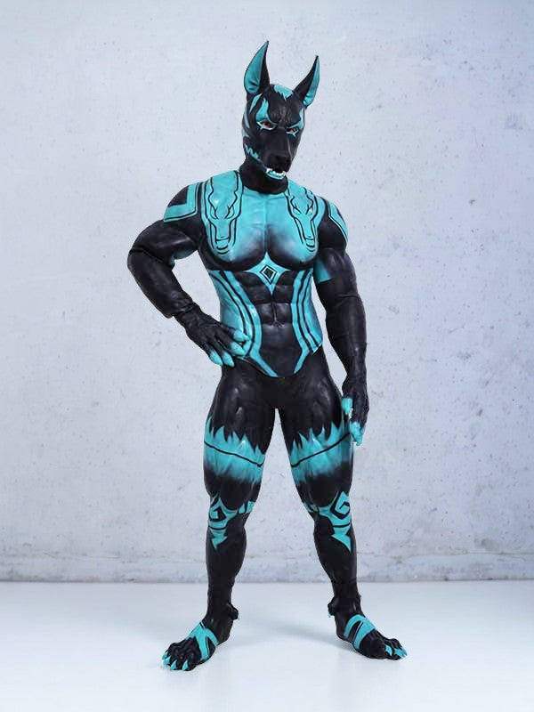 Cerberus-Themed Furry Muscle Suit - Premium Silicone Fursuit for Cosplay - Aurora Cosplay