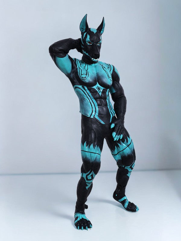 Cerberus-Themed Furry Muscle Suit - Premium Silicone Fursuit for Cosplay - Aurora Cosplay