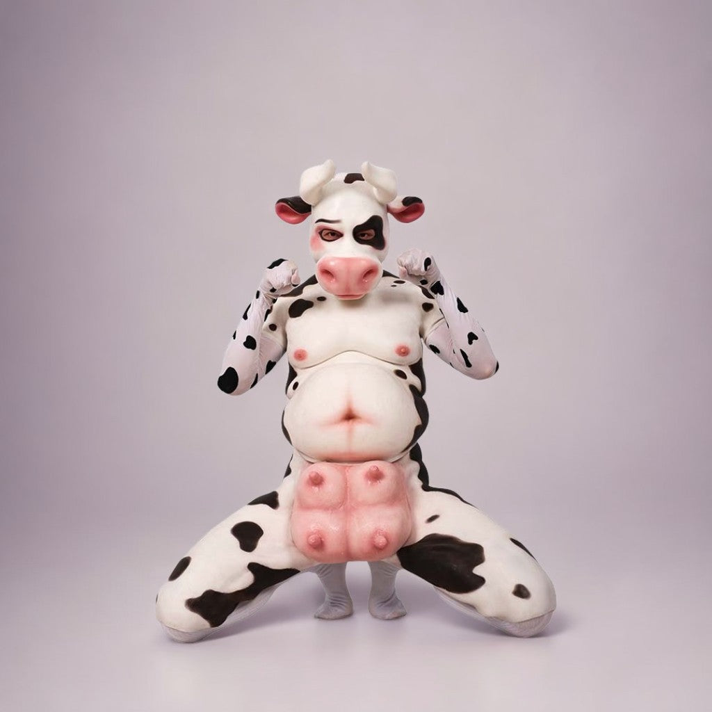 Spotted Cow Silicone Fursuit Set with Udder Detail - Perfect for Cosplay - Aurora Cosplay